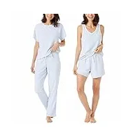 lucky brand ensemble pyjama 4 pièces en tissu éponge pour femme taille xl, plein air, x-large