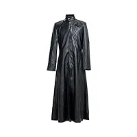 aksah fashion s the keanu reeves neo trinity matrix manteau long en cuir pour homme noir, noir , xxl