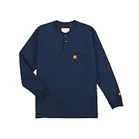 wrangler riggs workwear t-shirt ignifuge, bleu marine, m