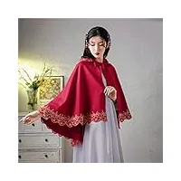 mgwye hanbok femme chinois vent châle à capuche petite veste veste châle femme capuche extérieure robe châle rétro