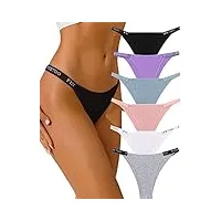 finetoo slips brésiliens pour femme culotte coton respirant slip stretch sous-vêtement sexy chic multi-pack s-xl