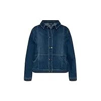 ulla popken veste courte en jean d'intérieur, blue denim, 52-54 femme