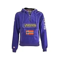 geographical norway sweat homme gymclass violet capuche, aubergine, xl