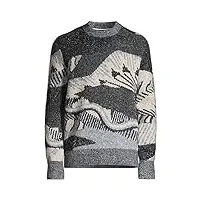 ted baker men's pipit charcoal gray wool sweater pullover (as1, alpha, 3x, regular, regular)