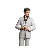 veste de costume business slim fit homme en tweed ivoire vendu séparément set62r
