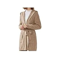 pull long à capuche pour femme tissu 100% cachemire, léger et confortable, doux près du corps(color:aa,size:x-large)