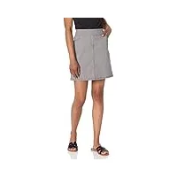 slim-sation jupe-short à enfiler en sergé imprimé 44 cm pour femme, foulard noir et blanc imprimé, 44