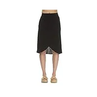 ragwear nailit jupe portefeuille pour femme - aspect portefeuille - taille élastique - longueur genou - noir - xxl