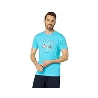 nautica t-shirt graphique sailing club pour homme durable, bleu mirage., taille l