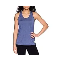 reebok blue indigo heather women's active fearless performance walking, running, yoga, racerback tank top(large)