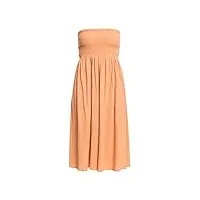 roxy cute summer - ankle length versatile skirt for women - jupe longue cheville - femme - l - marron