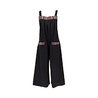 guru shop salopette d'été ethno style oversize combinaison femme coton, noir , 38