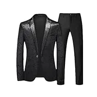 robe de bal pour homme noir/bleu petit blazers jacquard veste et pantalon veste et pantalon b taille asiatique 5xl