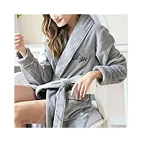 hiver Épaissir et longue chemise de nuit femmes flanelle plus velours chaud pyjamas service à domicile, ozzki, b, l