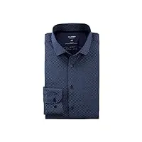 olymp homme chemise business à manches longues level five 24 seven,body fit,modern kent,marine 18,40