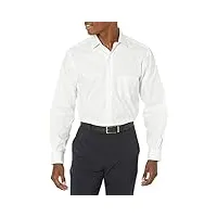 brooks brothers chemise habillée à col ouvert sans repassage pour homme, blanc, 42 cm cou 116.84 cm manche