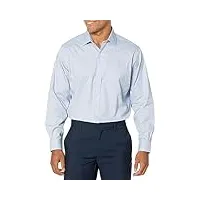 brooks brothers chemise unie ainsley à col écarté pour homme - tissu stretch infroissable, bleu, 43 cm cou 91 cm manches