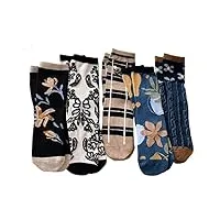 sdfgh kawaii fleurs chaussettes for femmes cachemire épaissir chaussettes femme impression hiver cyclisme jambières style