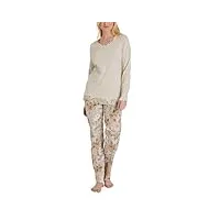 ringella lingerie 3561221 pyjama pour femme mélange de motifs, sable chaud, 44