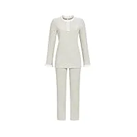 ringella lingerie 3568224 pyjama en tissu éponge stretch pour femme, gris chiné, 48