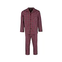 hanes pyjama à manches longues broadcloth pour homme, rouge, m