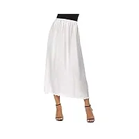 avidlove jupon femme lingerie sous-jupe ourlet en dentelle robe long petticoat blanc m