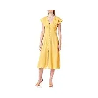 springfield robe midi unie boutons, imprimé jaune, 36 femme