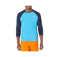 brooks t-shirt à manches longues atmosphere 2.0, spring break/bleu marine, taille l