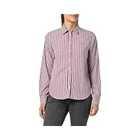gant reg poplin striped shirt blouse, rouge plumped, 46 femme