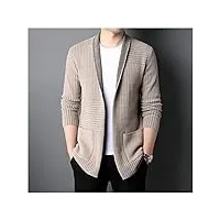 mgwye knit street wear mens long cardigan retro pull casual manteaux veste homme vêtements (color : d, size : l)