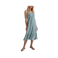 women'secret robe midi floral, imprimé turquoise, m femme