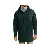 brandsseller imperméable veste de pluie pour hommes avec capuche manteau de pluie hydrofuge et coupe-vent - noir - m