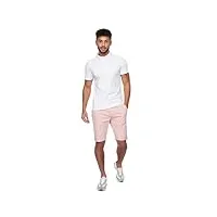 crosshatch short chino slim pour homme, short d'été confortable en coton, short pour homme avec poches, idéal pour l'été, la plage, le golf, la marche et l'extérieur, rose, 34w