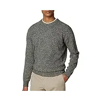 hackett london lw mouline crew pull-over, green (green/taupe), m homme