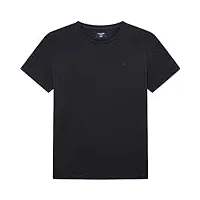 hackett london pima cotton tee t-shirt, black (black), l homme