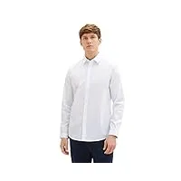 tom tailor chemise business coupe droite avec stretch regular fit, 20000-blanc, xxl pour des hommes