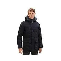 tom tailor 1037347 arctic winterpaka avec capuche amovible, noir (29999), xxxl homme