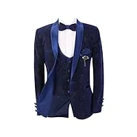 garçons pageboy shimmer tuxedo costume de mariage coupe slim 5 pièces occasion spéciale ensemble 181 marine âge 6 années eu