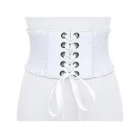 ditudo pu cuir large ceinture femmes dentelle corset ceinture femme robe de mariée ceinture (color : e, size : 63 * 9.5cm)
