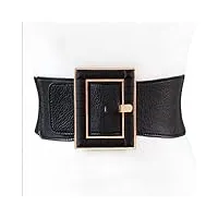 ditudo femmes large ceinture femme ceintures Élastiques for robe dames noir rétro ceinture