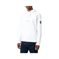 calvin klein jeans badge hoodie j30j323430 sweat à capuche, blanc (bright white), xl homme