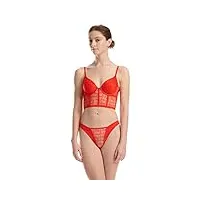 wolford logo obsessed bustier red glow for women