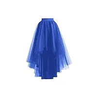 jupe tulle femme rétro style année 50 vintage audrey hepburn rockabilly petticoat tutu bleu roi