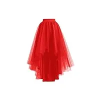 tutu femme deguisement rétro style année 50 vintage en tulle audrey hepburn rockabilly petticoat rouge
