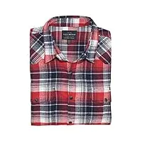 lucky brand chemise à manches longues santa fe western pour homme, rouge/bleu marine/blanc., xl