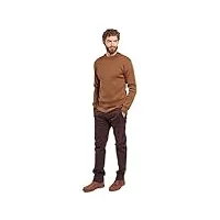 armor lux homme marin uni fouesnant pull-over, col rond, moka, m eu