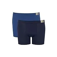 sloggi go natural lot de 10 shorts, blue dark comb, xl