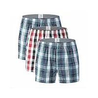 sdfgh shorts en coton for hommes plaid mid sid -wear sous-vêtements plus pantalon coton hommes boxer homme boxers boxershort (color : d, size : l)
