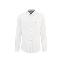 fynch-hatton chemise 13136000 – chemise en lin de qualité supérieure avec col boutonné, blanc., l