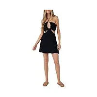 o'neill mini robe dos nu pour femme – robe courte confortable et décontractée pour femme avec encolure dos nu, noir | lila mini, xx-large